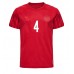 Cheap Denmark Simon Kjaer #4 Home Football Shirt World Cup 2022 Short Sleeve